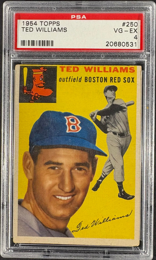 1954 Topps #250 Ted Williams PSA 4 VG-EX
