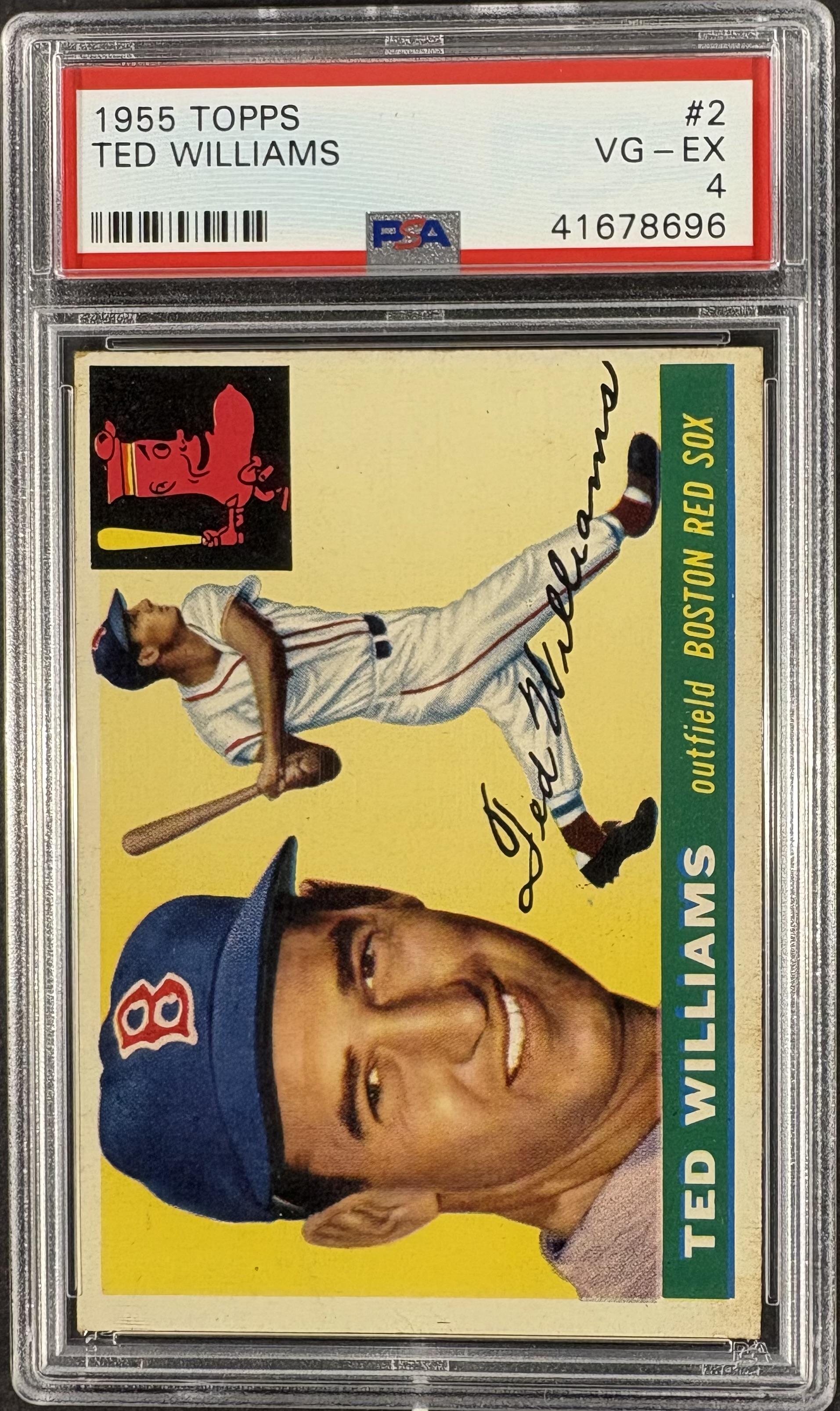 1955 Topps #2 Ted Williams PSA 4 VG-EX New Label