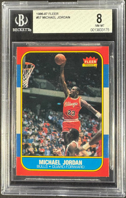 1986-87 Fleer #57 Michael Jordan RC Rookie BGS 8 NM-MT