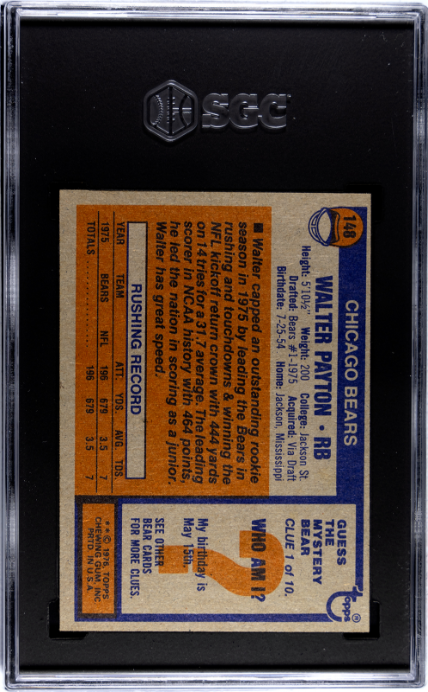 1976 Topps #148 Walter Payton RC Rookie SGC 6.5 EX-NM+