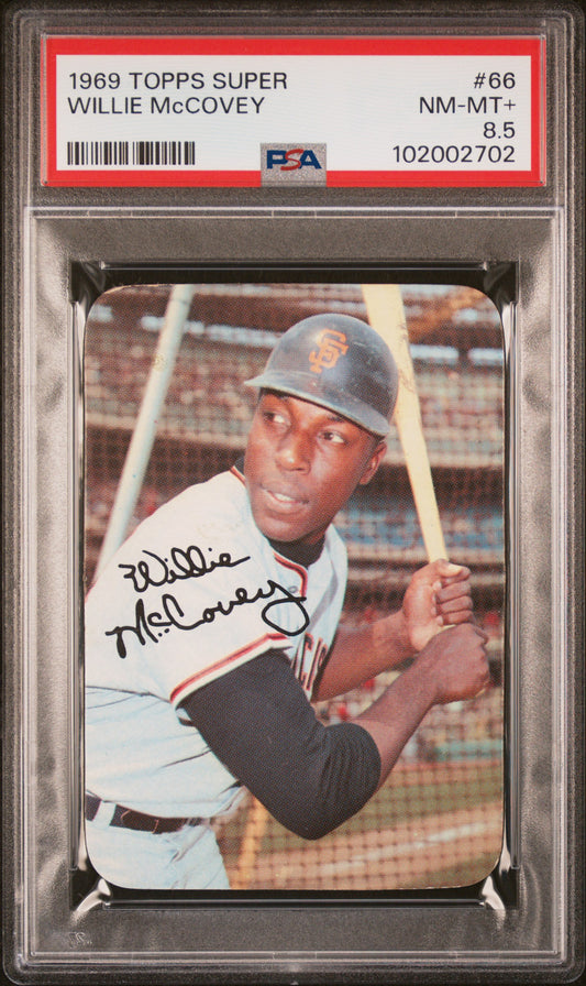 1969 Topps Super #66 Willie Mccovey PSA 8.5 NM-MT+ High Grade New Label