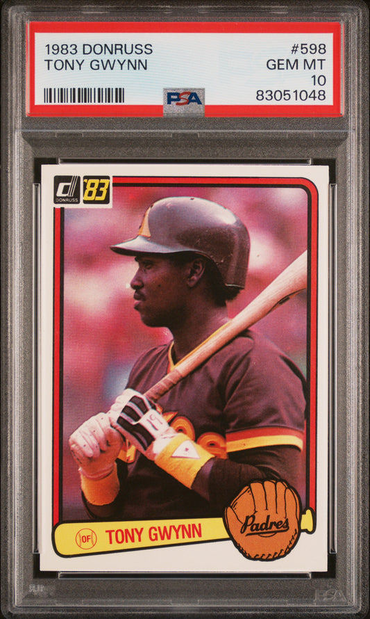 1983 Donruss #598 Tony Gwynn RC Rookie PSA 10 GEM MINT New Label