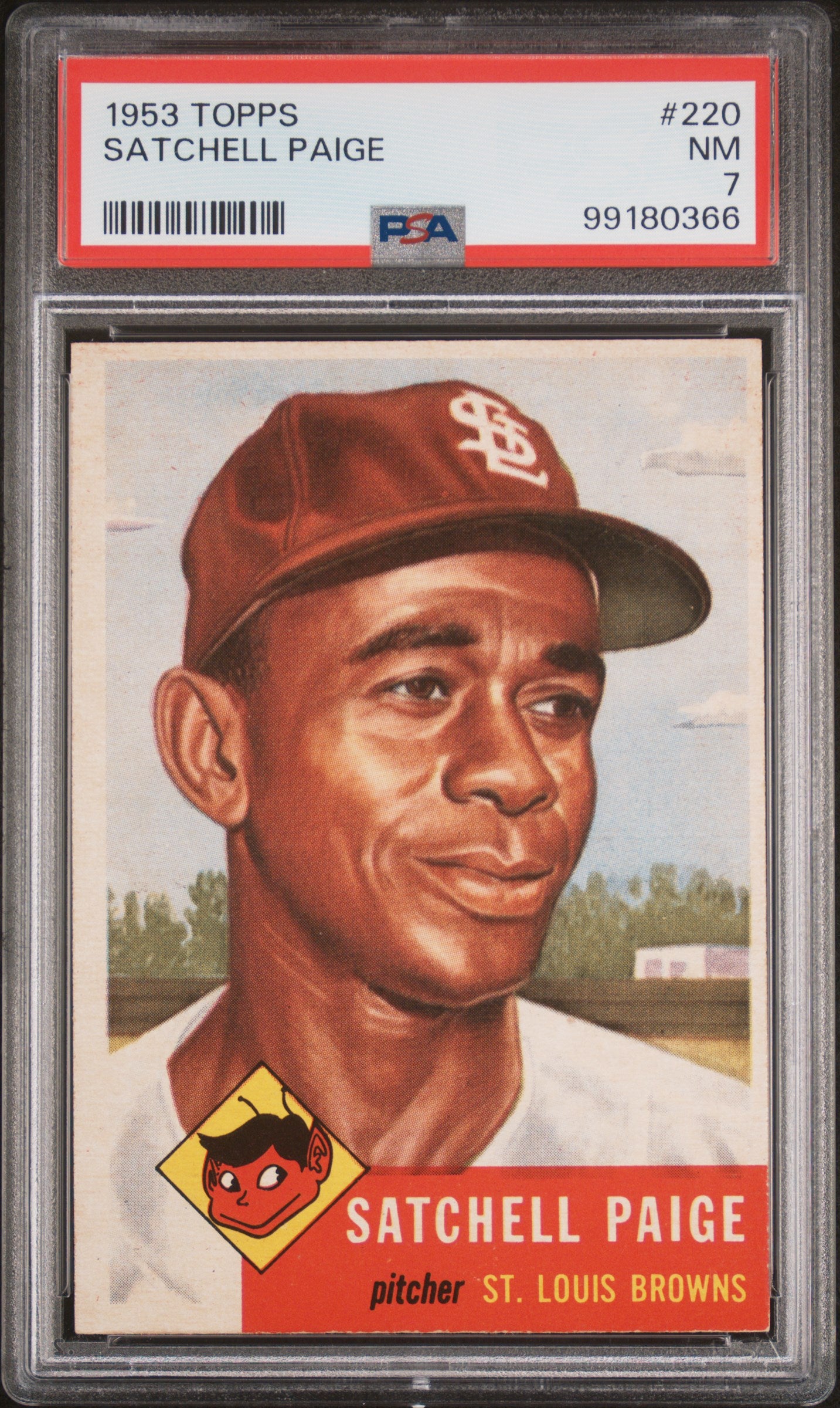 1953 Topps #220 Satchell Satchel Paige PSA 7 NM Near Mint High Grade New Label
