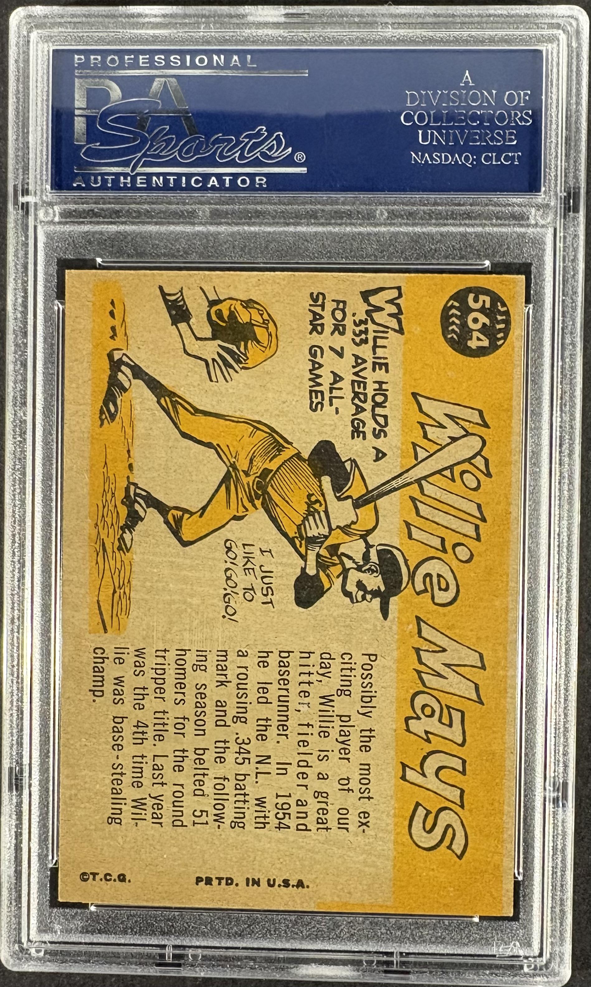 1960 Topps #564 Willie Mays All Star PSA 7 NM Near Mint