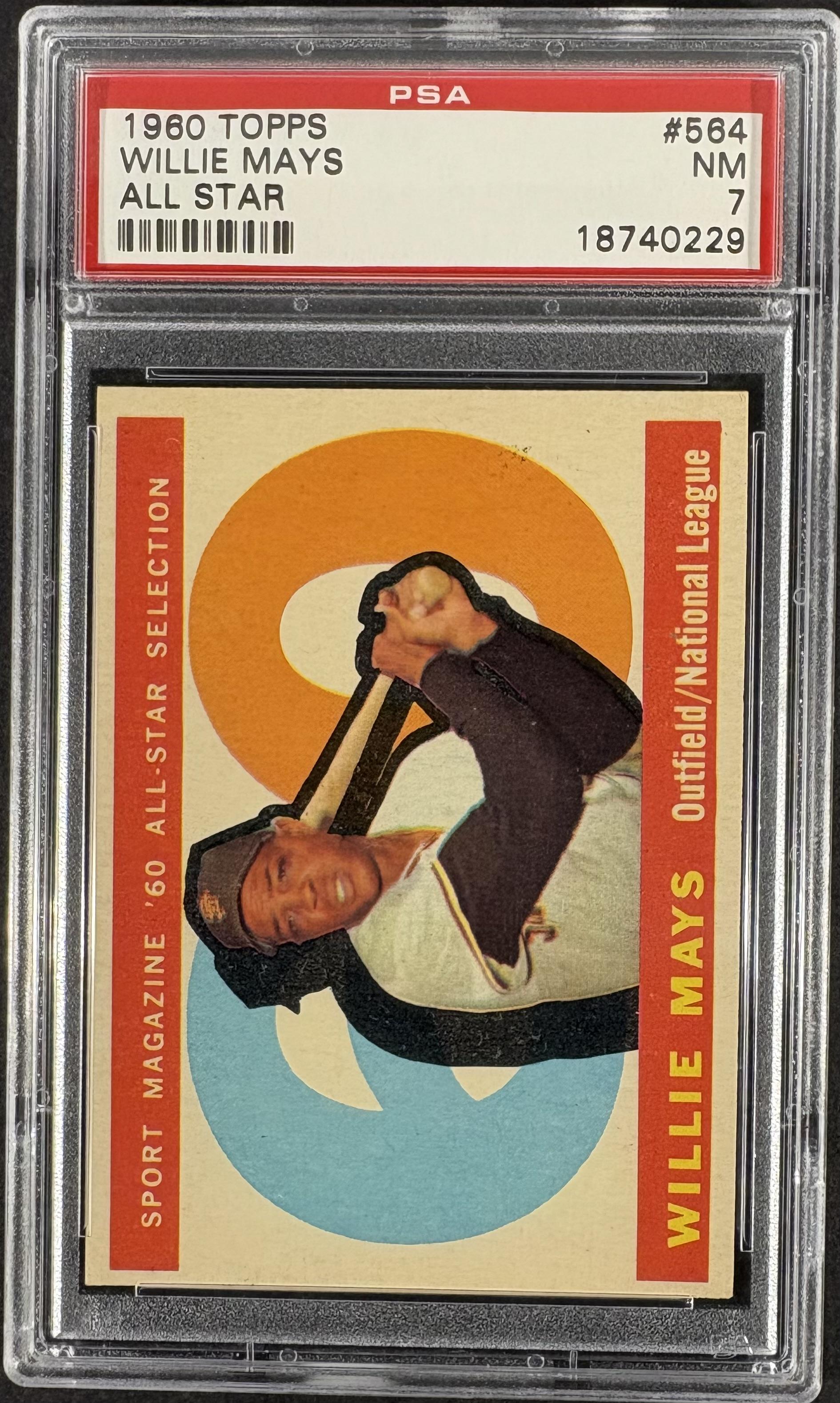 1960 Topps #564 Willie Mays All Star PSA 7 NM Near Mint