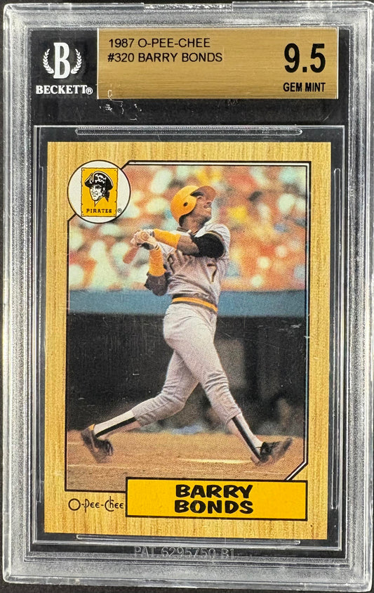 1987 O-Pee-Chee #320 Barry Bonds RC Rookie BGS 9.5 GEM MINT