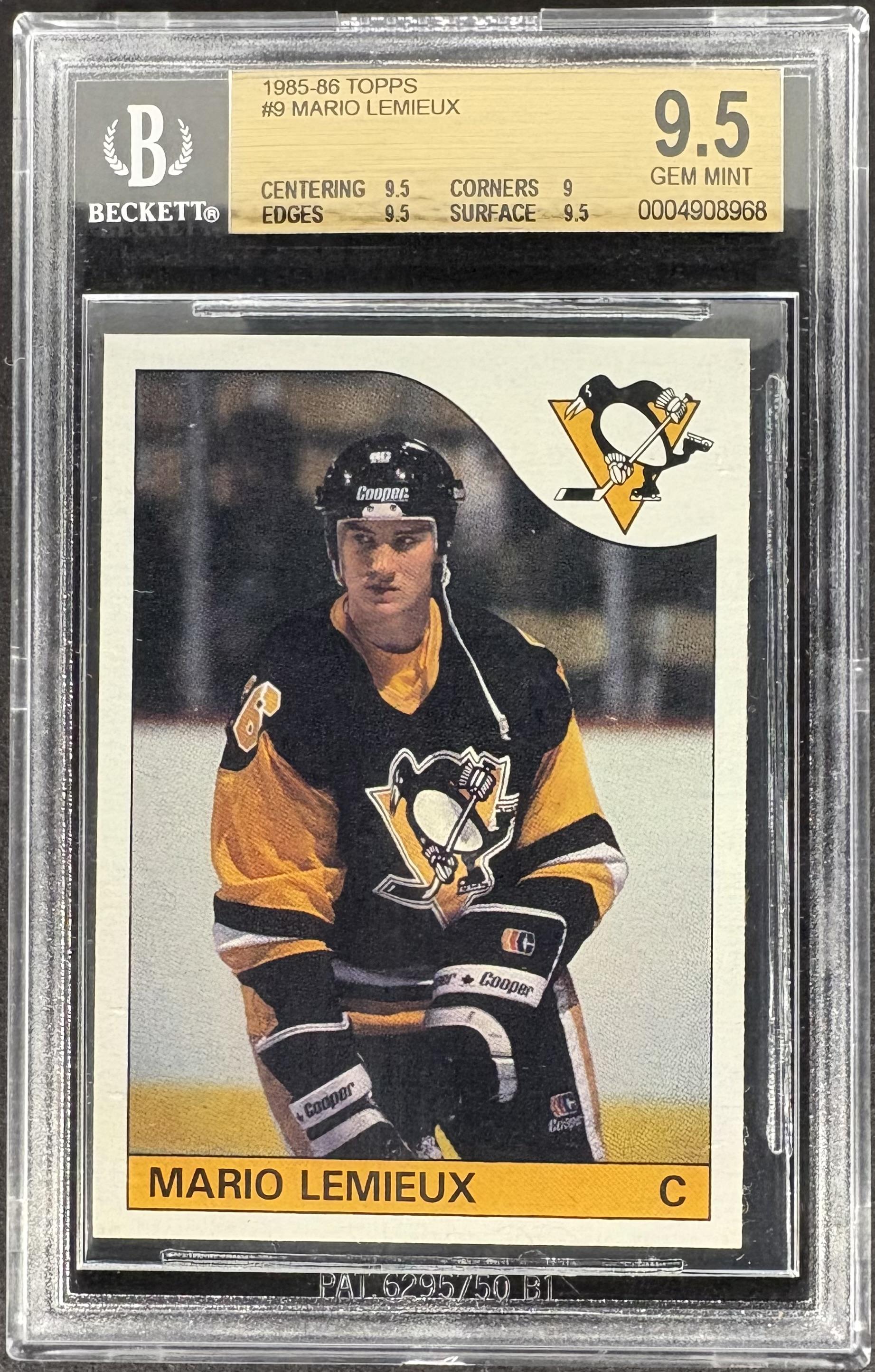 1985-86 Topps #9 Mario Lemieux RC Rookie BGS 9.5 GEM MINT