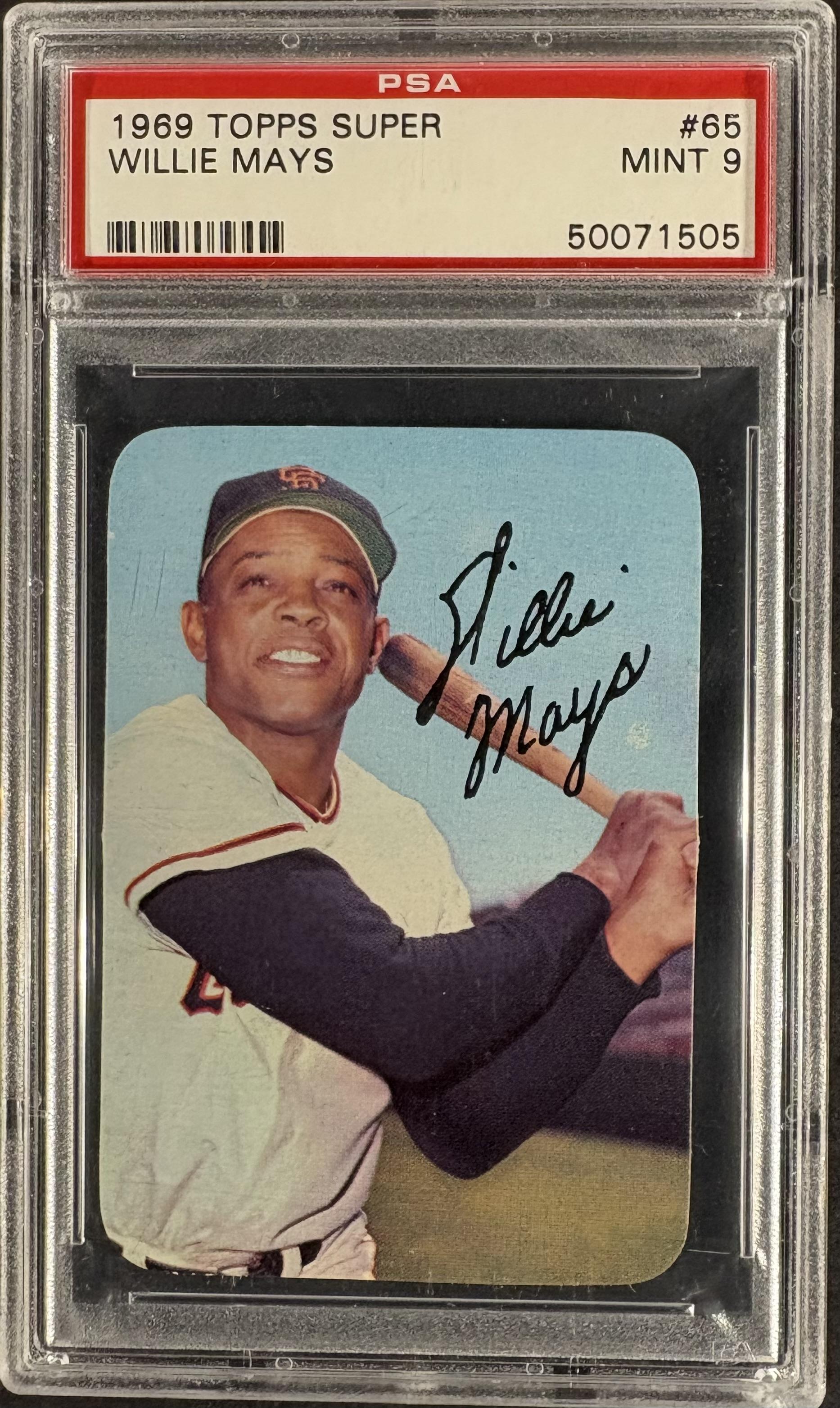 1969 Topps Super #65 Willie Mays PSA 9 MINT High Grade NONE HIGHER