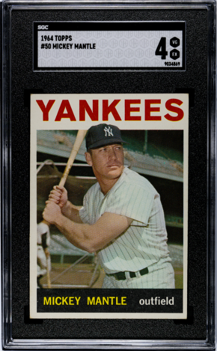 1964 Topps #50 Mickey Mantle SGC 4 VG-EX