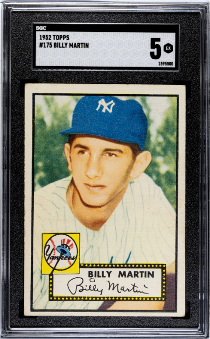 1952 Topps #175 Billy Martin RC Rookie SGC 5 EX