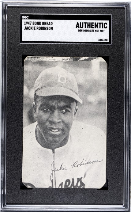 1947 Bond Bread Jackie Robinson Rookie SGC Authentic Min Size Not Met
