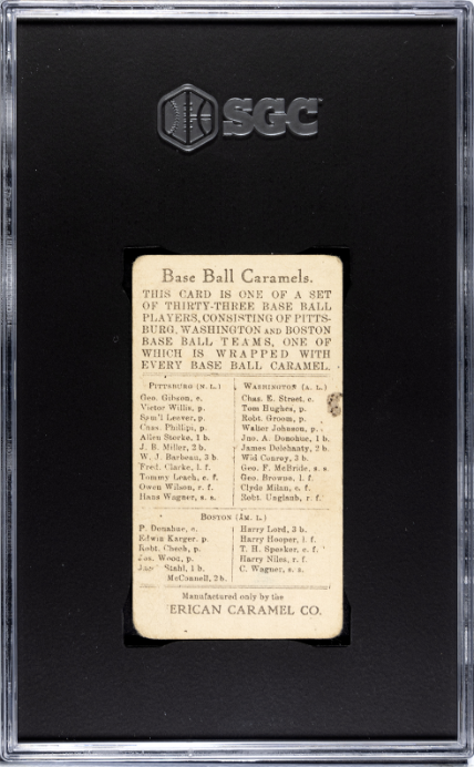 1910 American Caramel Co. (E91C) Hans Honus Wagner SGC 2 GD Nice Color