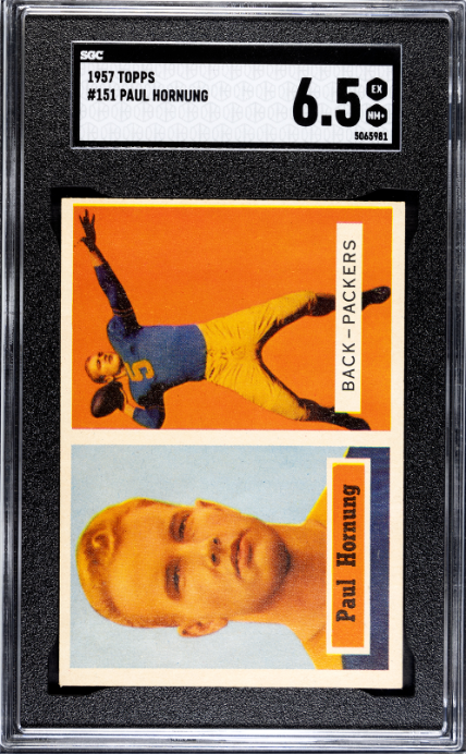 1957 Topps #151 Paul Hornung RC Rookie SGC 6.5 EX-NM+ Nice Color