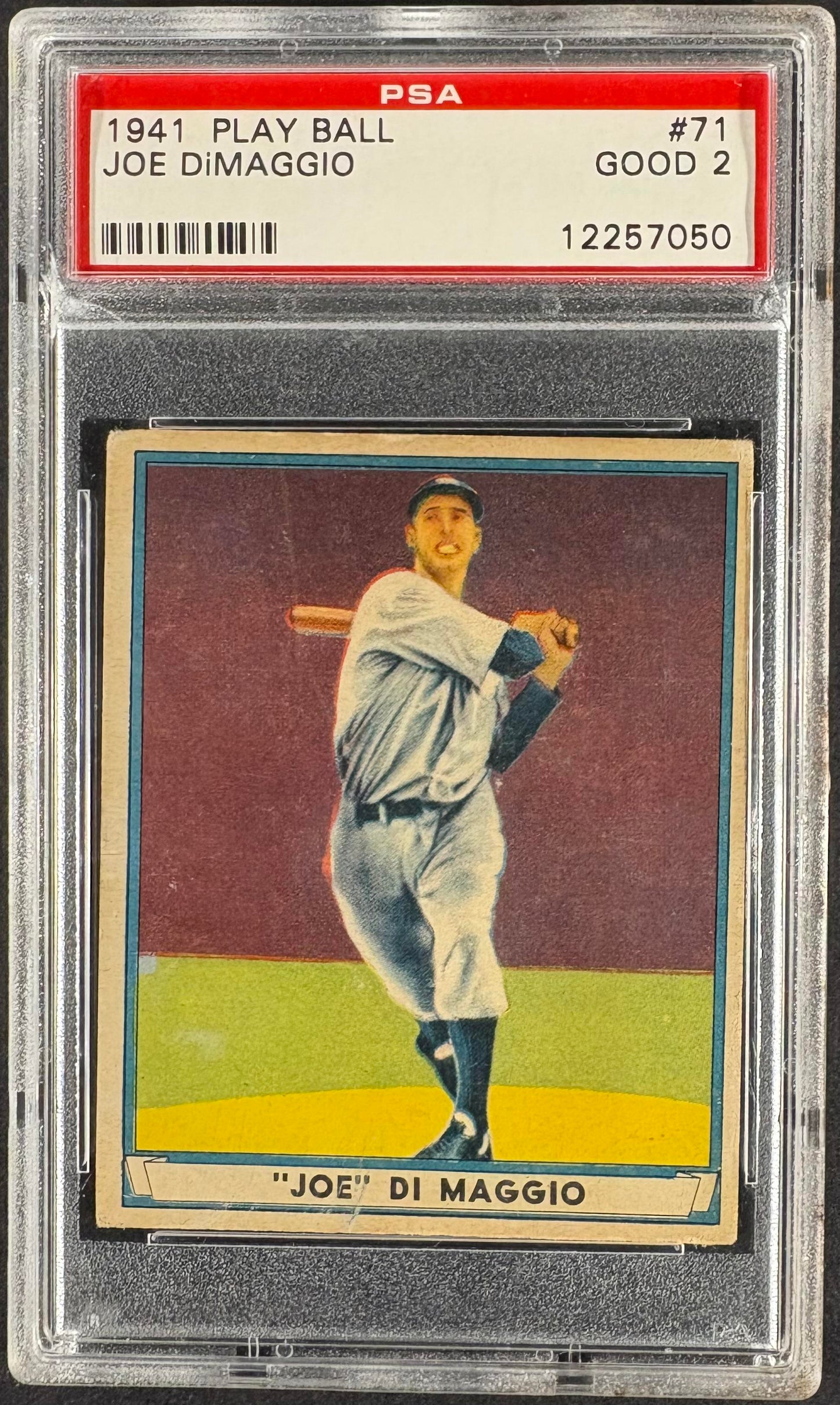 1941 Play Ball #71 Joe DiMaggio PSA 2 GD Nice Color