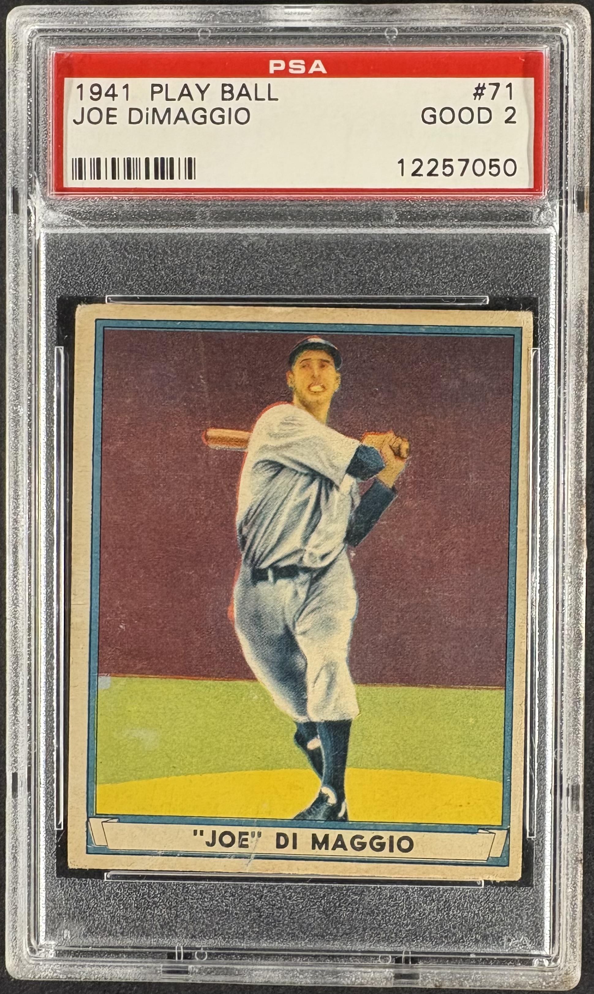 1941 Play Ball #71 Joe DiMaggio PSA 2 GD Nice Color