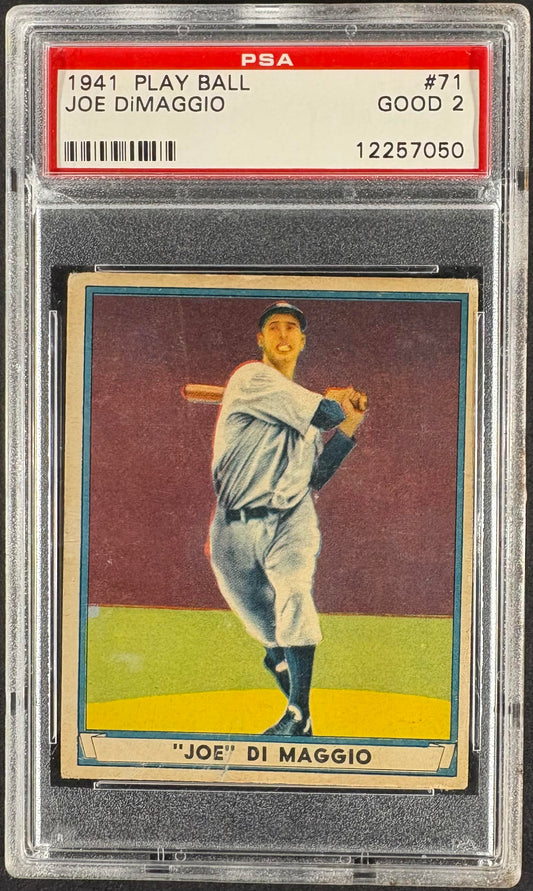 1941 Play Ball #71 Joe DiMaggio PSA 2 GD Nice Color