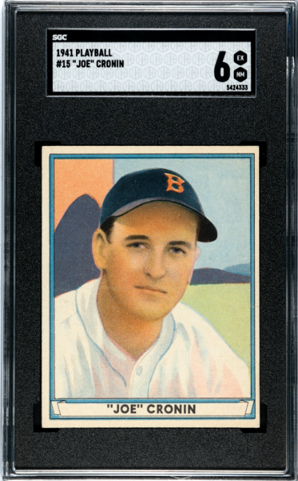 1941 Playball #15 Joe Cronin SGC 6 EX-NM SHARP + Nice Color