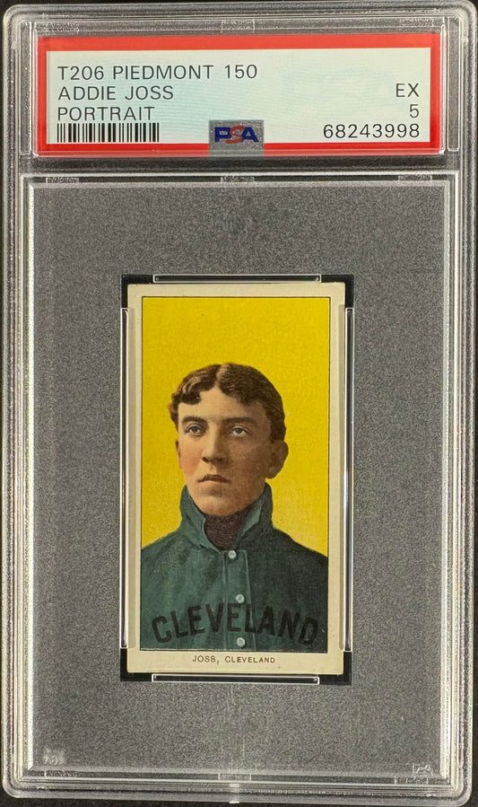 1909 T206 Piedmont 150/25 Addie Joss Portrait PSA 5 EX STUNNING New Label