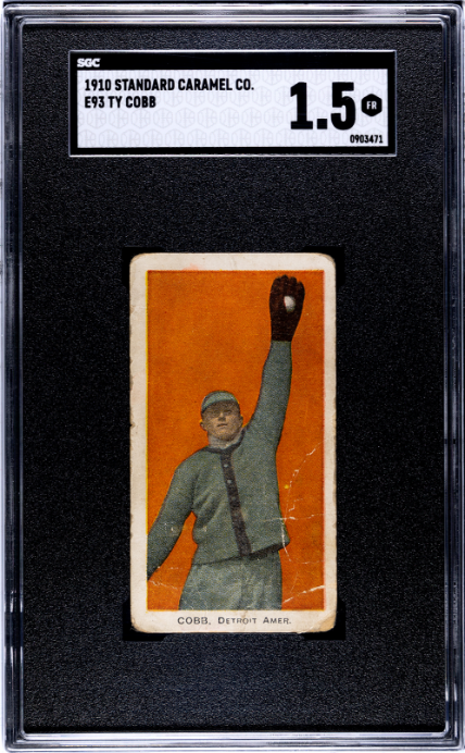 1910 Standard Caramel Co. (E93) Ty Cobb SGC 1.5 Nice Color