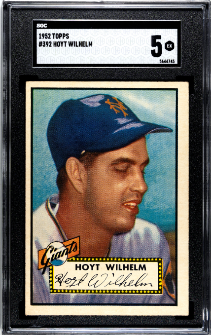 1952 Topps #392 Hoyt Wilhelm RC Rookie SGC 5 EX SHARP + Nice Color
