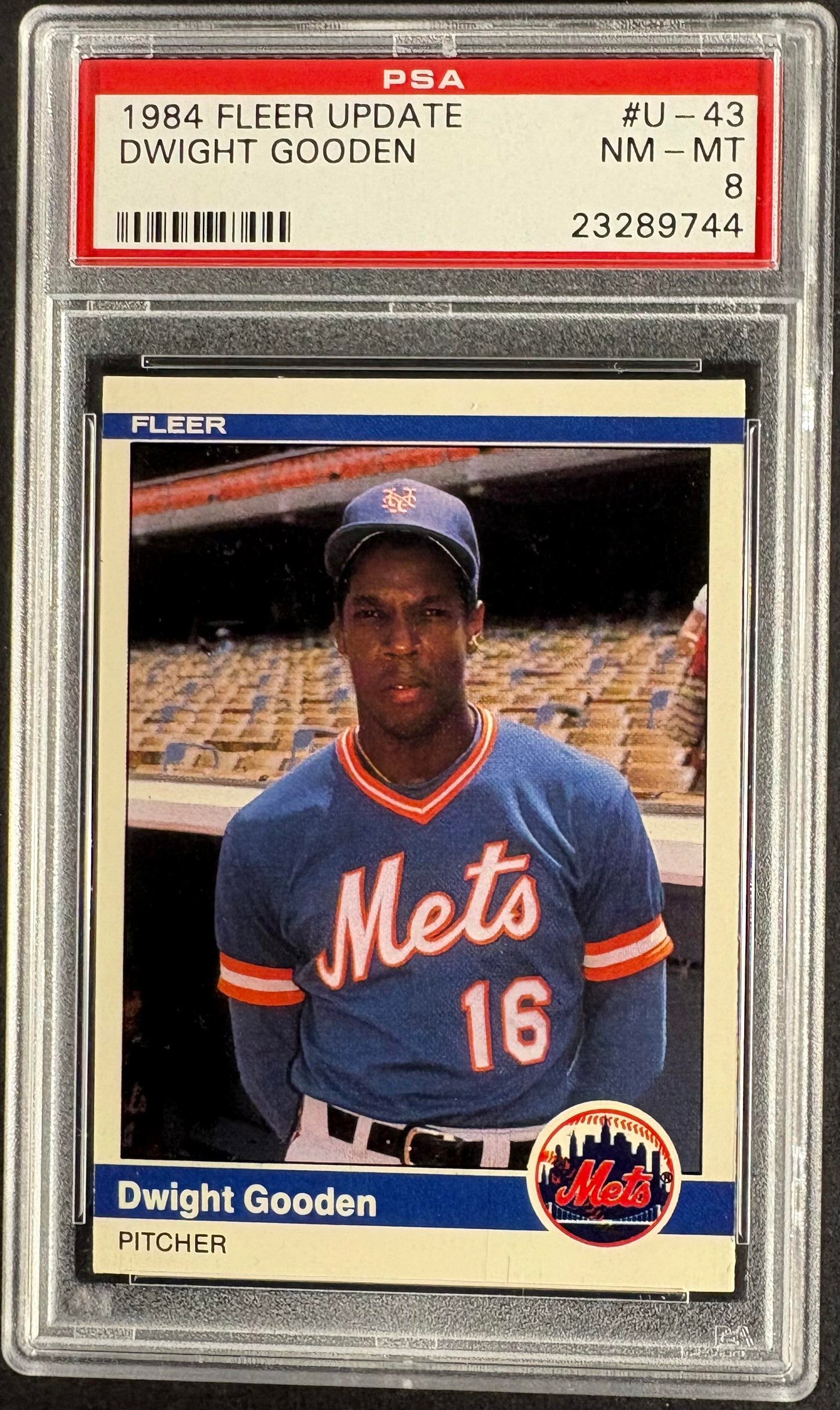 1984 Fleer Update #U-43 Dwight Doc Gooden RC Rookie PSA 8 NM-MT