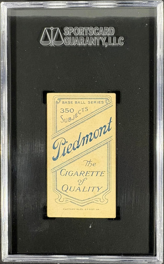 1909-11 T206 Piedmont 350/25 Shag Shaughnessy SGC 4.5 VG-EX+ Nice Color