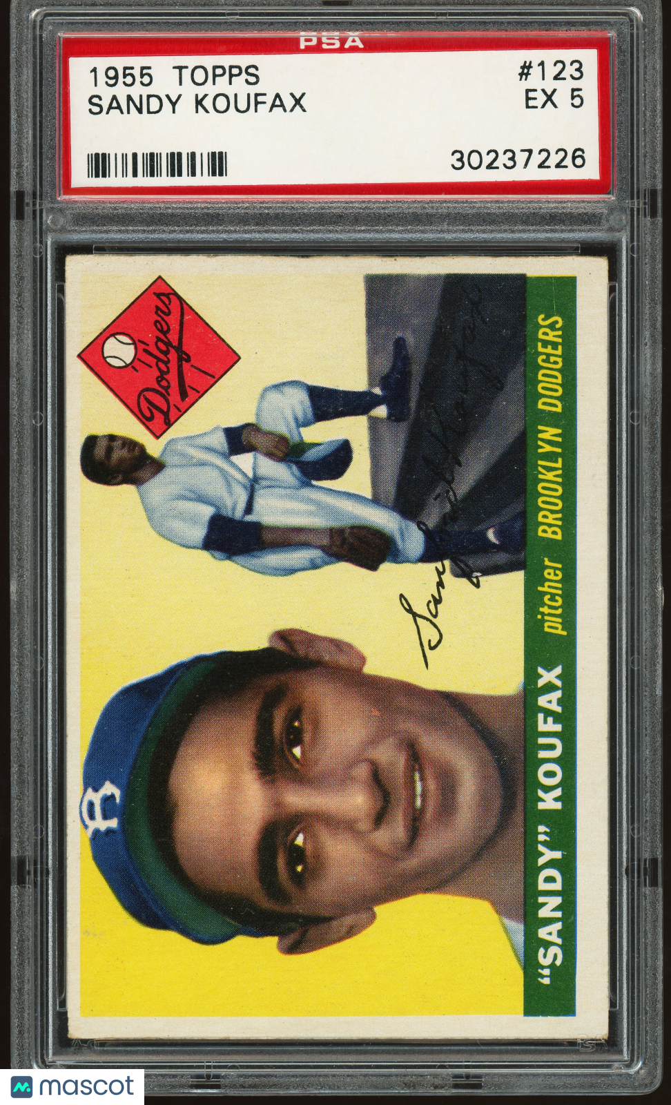 1955 Topps #123 Sandy Koufax RC Rookie PSA 5 EX