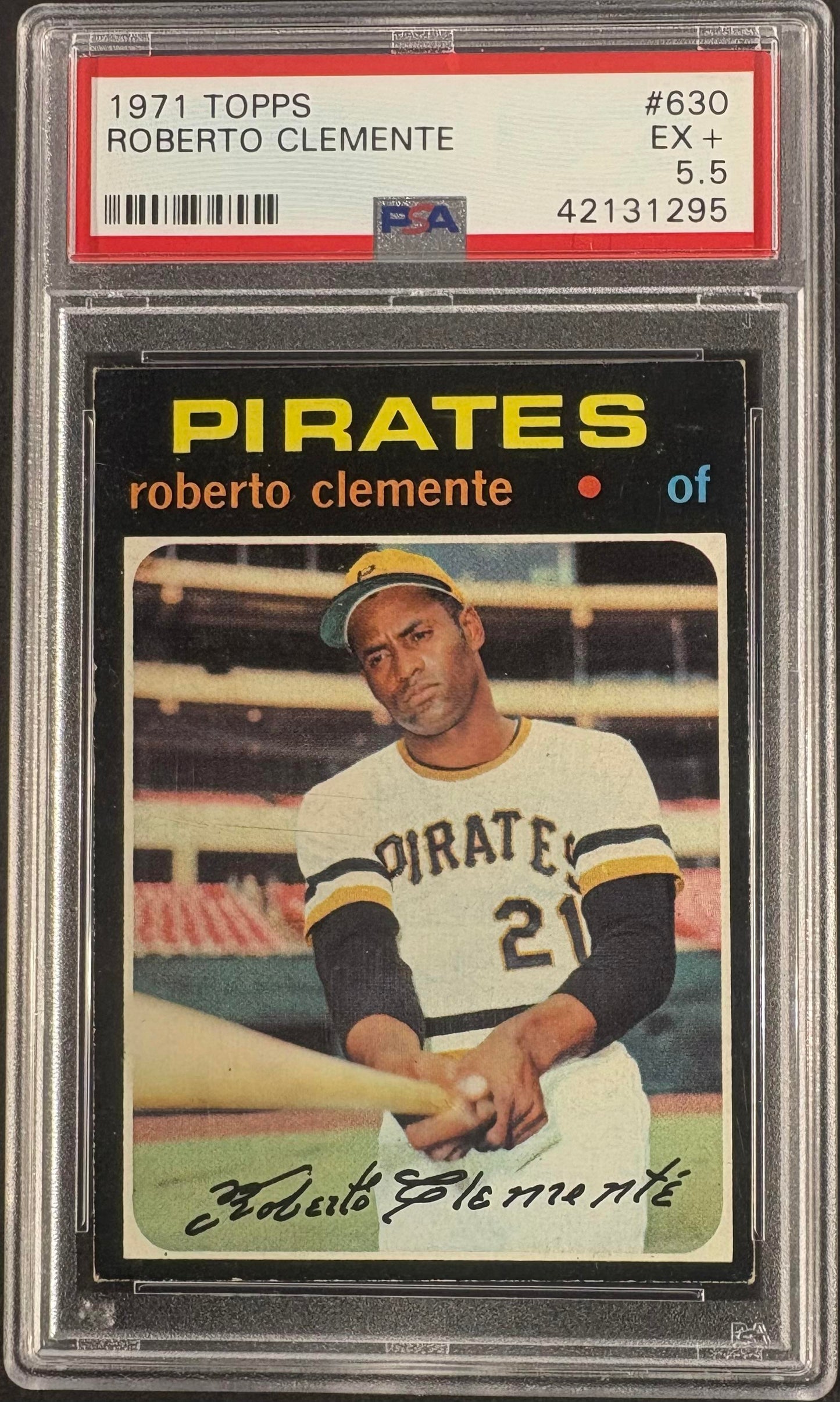 1971 Topps #630 Roberto Clemente PSA 5.5 EX+ New Label