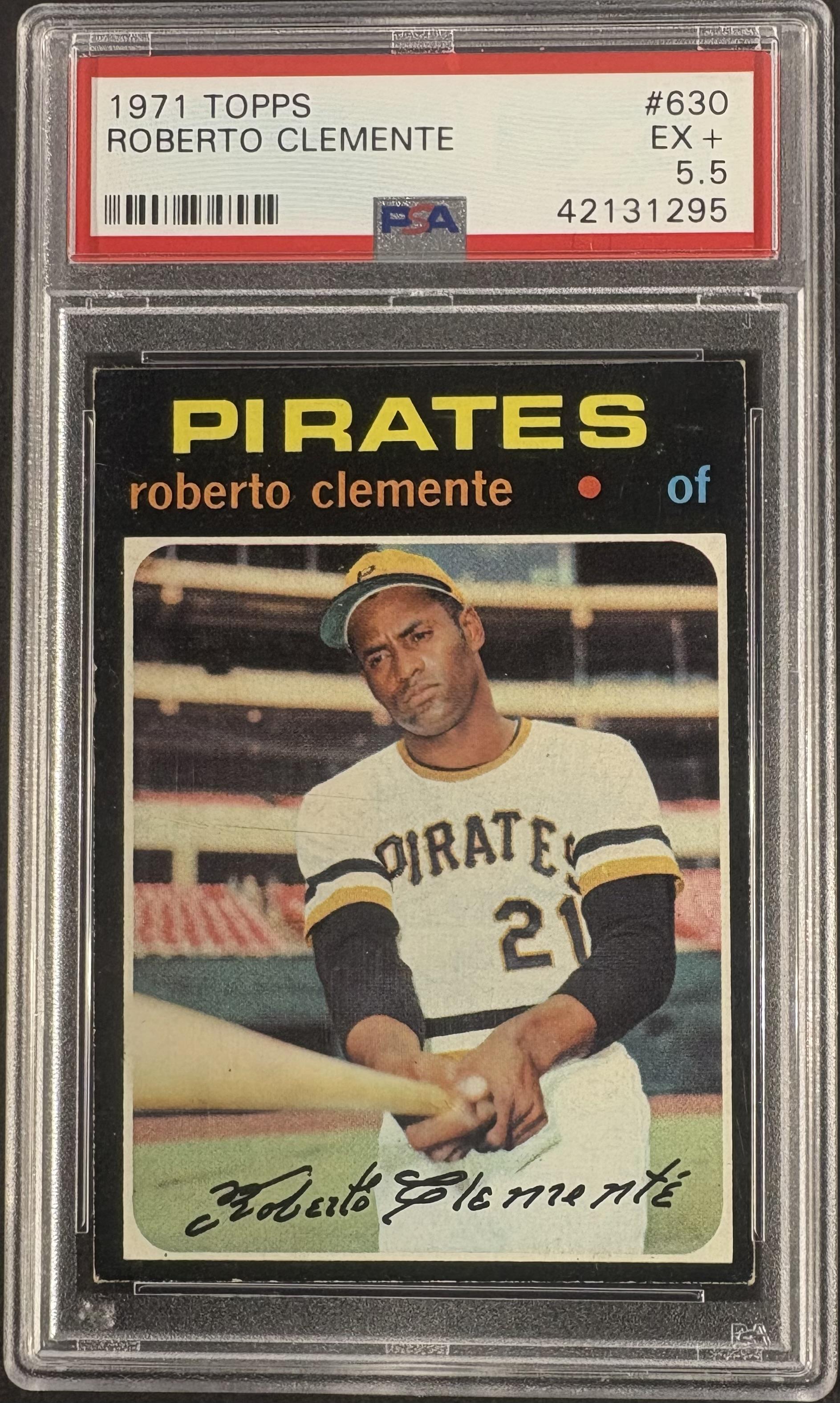 1971 Topps #630 Roberto Clemente PSA 5.5 EX+ New Label