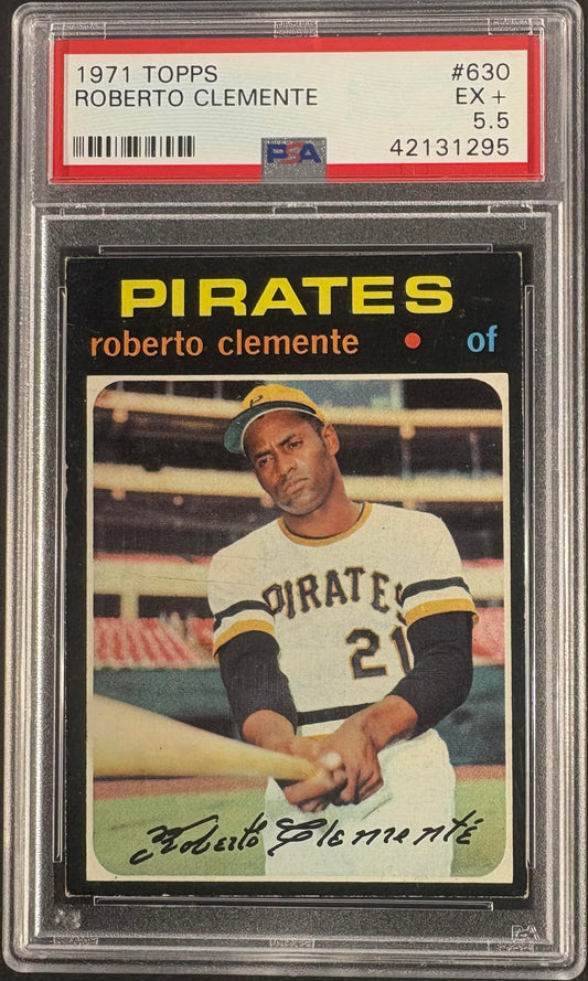 1971 Topps #630 Roberto Clemente PSA 5.5 EX+ New Label
