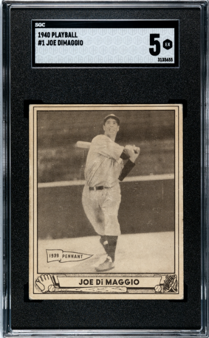 1940 Play Ball #1 Joe DiMaggio SGC 5 EX Well Centered