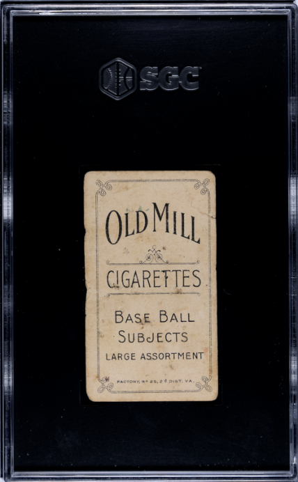 1909-11 T206 OLD MILL Chief Bender Pitching No Trees SGC 1 HUGE BORDERS