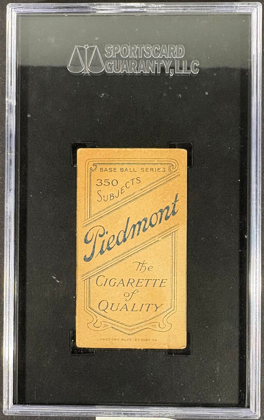 1909-11 T206 Piedmont 350/25 Eddie Collins SGC 3 VG Nice Color