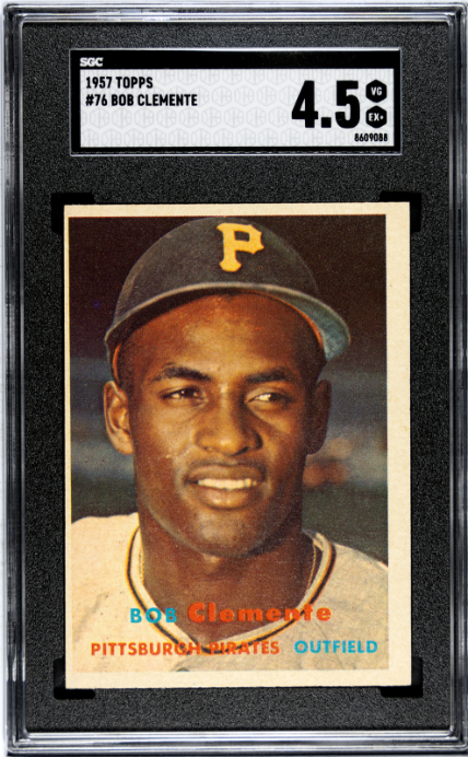 1957 Topps #76 Bob Roberto Clemente SGC 4.5 VG-EX+