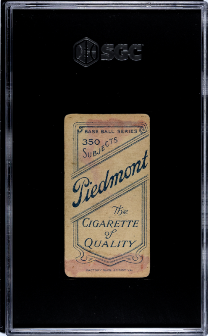 1910 T206 Piedmont 350/25 Shag Shaughnessy SGC 1