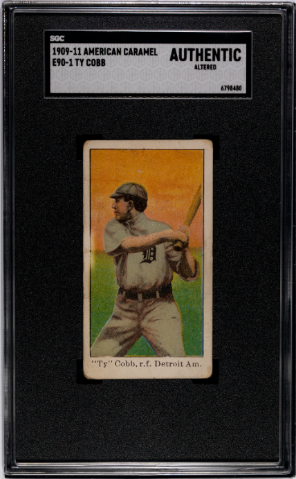 1909-11 American Caramel Co. (E90-1) Ty Cobb SGC Authentic Nice Eye Appeal