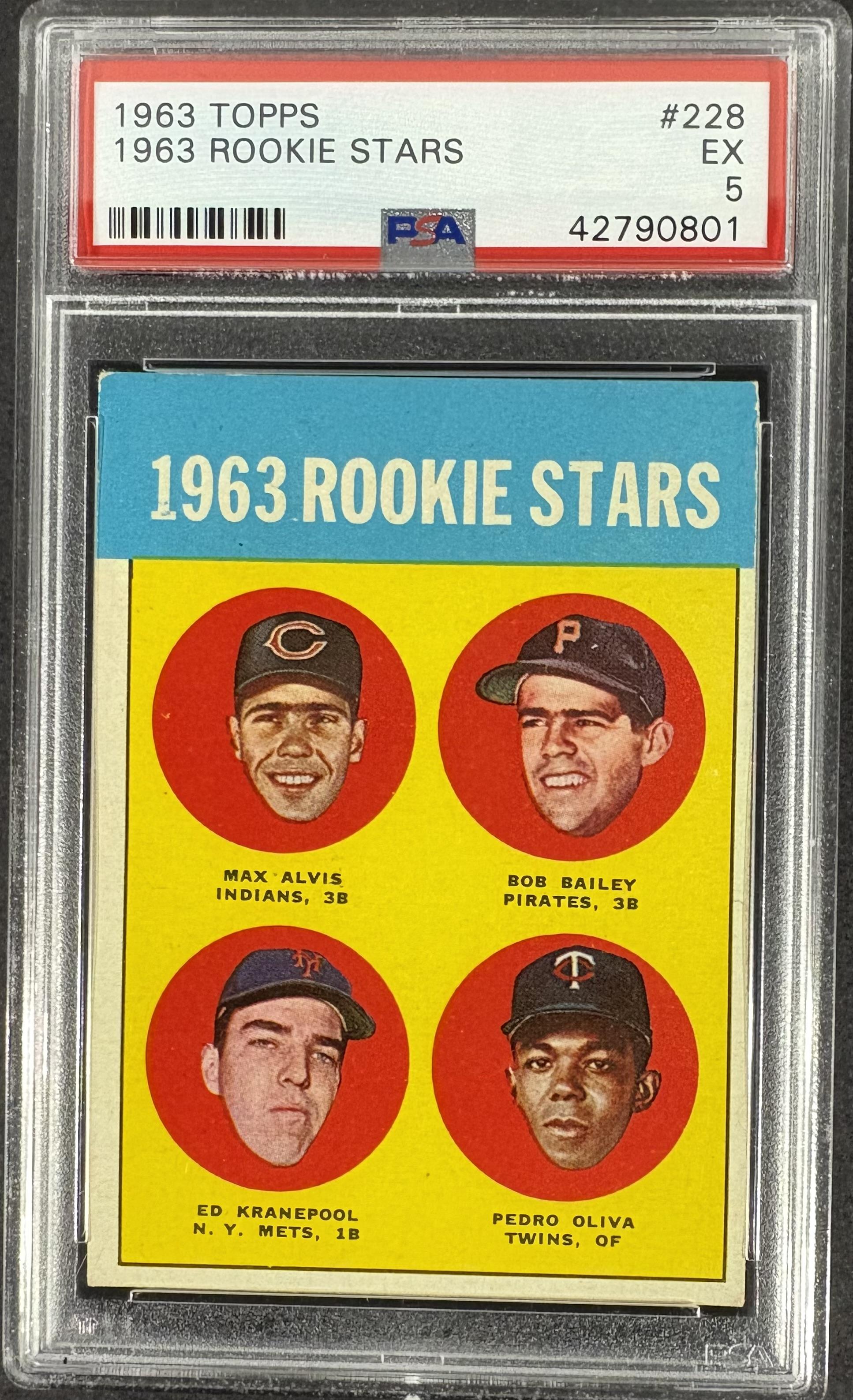 1963 Topps #228 Pedro Tony Oliva RC Rookie PSA 5 EX New Label
