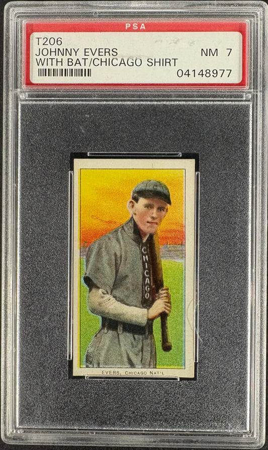 1909-11 T206 Piedmont 460/25 Johnny Evers Chicago PSA 7 NM Near Mint High Grade