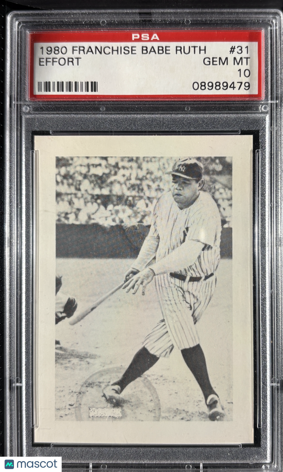 1980 Franchise Babe Ruth #31 Effort PSA 10 GEM MT