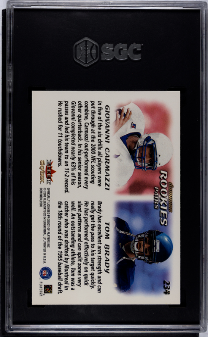 2000 Skybox Dominion #234 Tom Brady RC Rookie SGC 9.5 MINT+