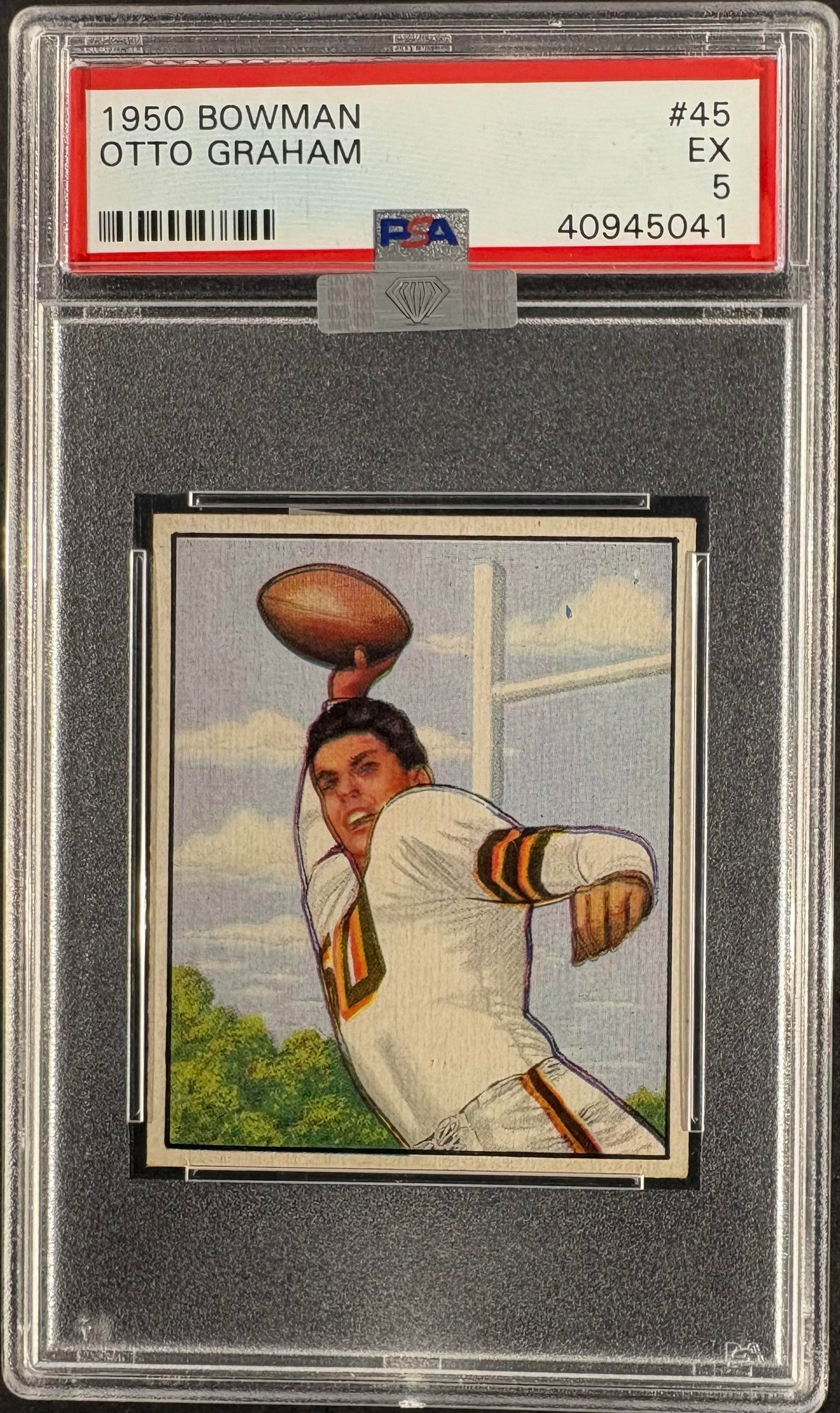 1950 Bowman #45 Otto Graham RC Rookie PSA 5 MBA SILVER DIAMOND TOP EYE APPEAL