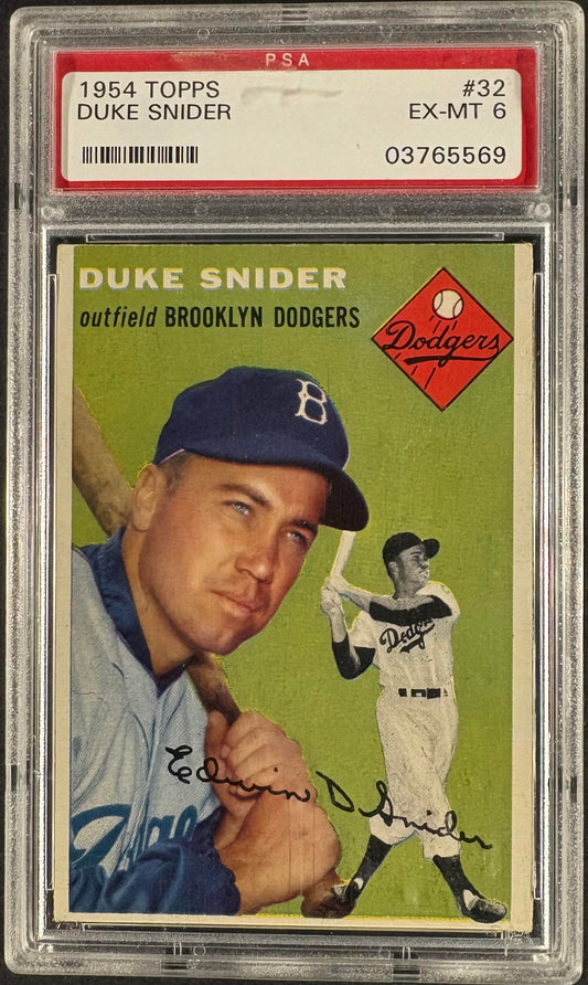 1954 Topps #32 Duke Snider PSA 6 EX-MT