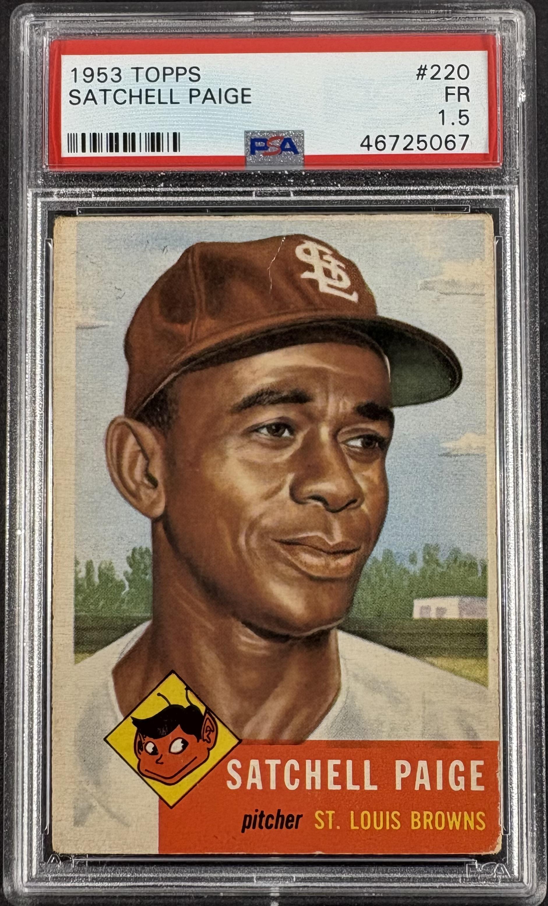 1953 Topps #220 Satchell Satchel Paige PSA 1.5 Nice Color New Label