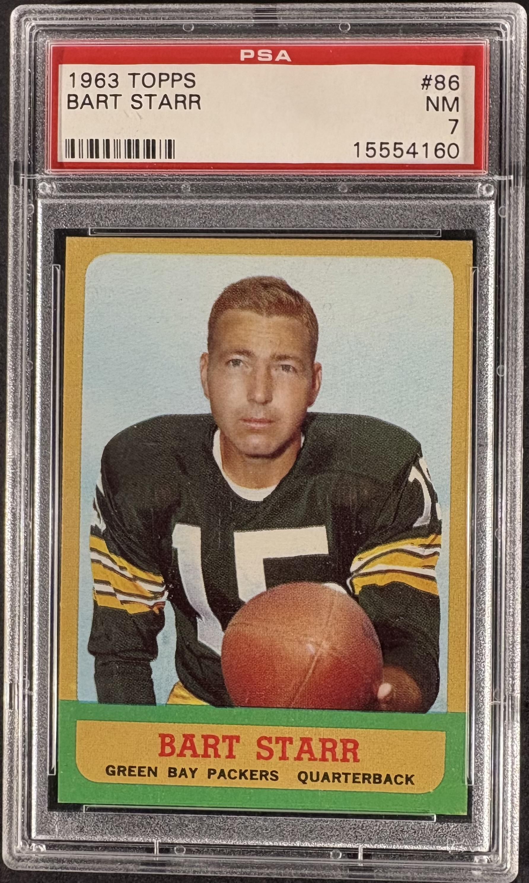 1963 Topps #86 Bart Starr PSA 7 NM Near Mint CENTERED