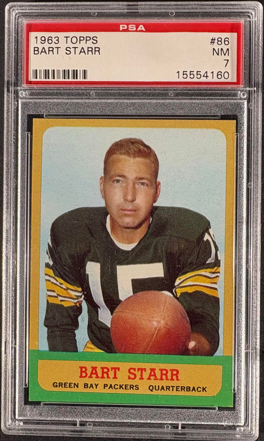 1963 Topps #86 Bart Starr PSA 7 NM Near Mint CENTERED