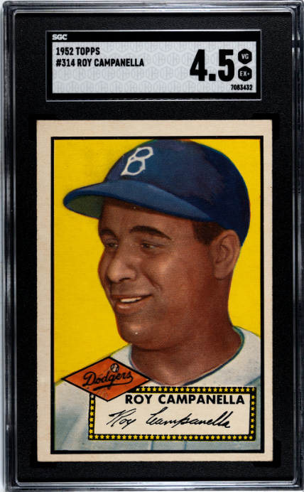 1952 Topps #314 Roy Campanella SGC 4.5 VG-EX+ Nice Color + Sharp
