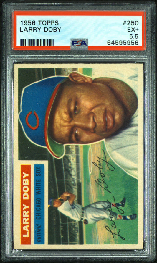 1956 Topps #250 Larry Doby PSA 5.5 EX+ Well Centered New Label
