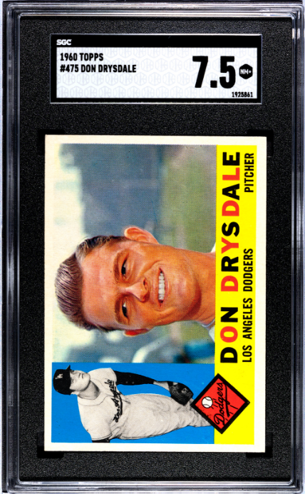 1960 Topps #475 Don Drysdale SGC 7.5 NM+