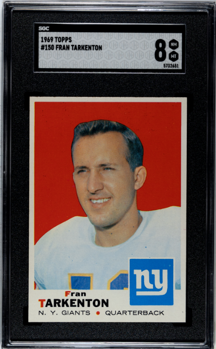1969 Topps #150 Fran Tarkenton SGC 8 NM-MT High Grade Well Centered