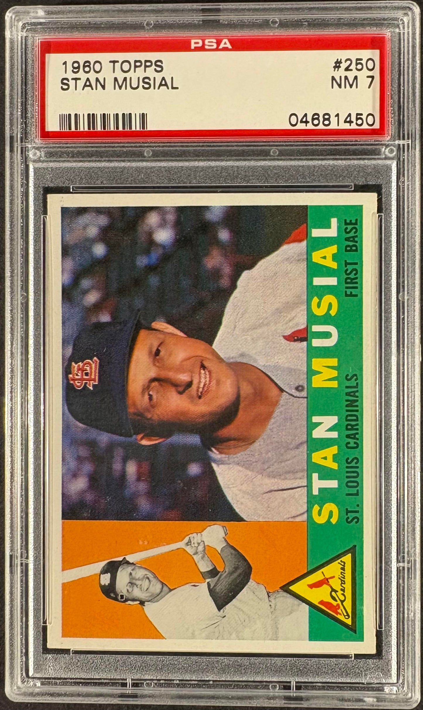 1960 Topps #250 Stan Musial PSA 7 NM Near Mint CENTERED